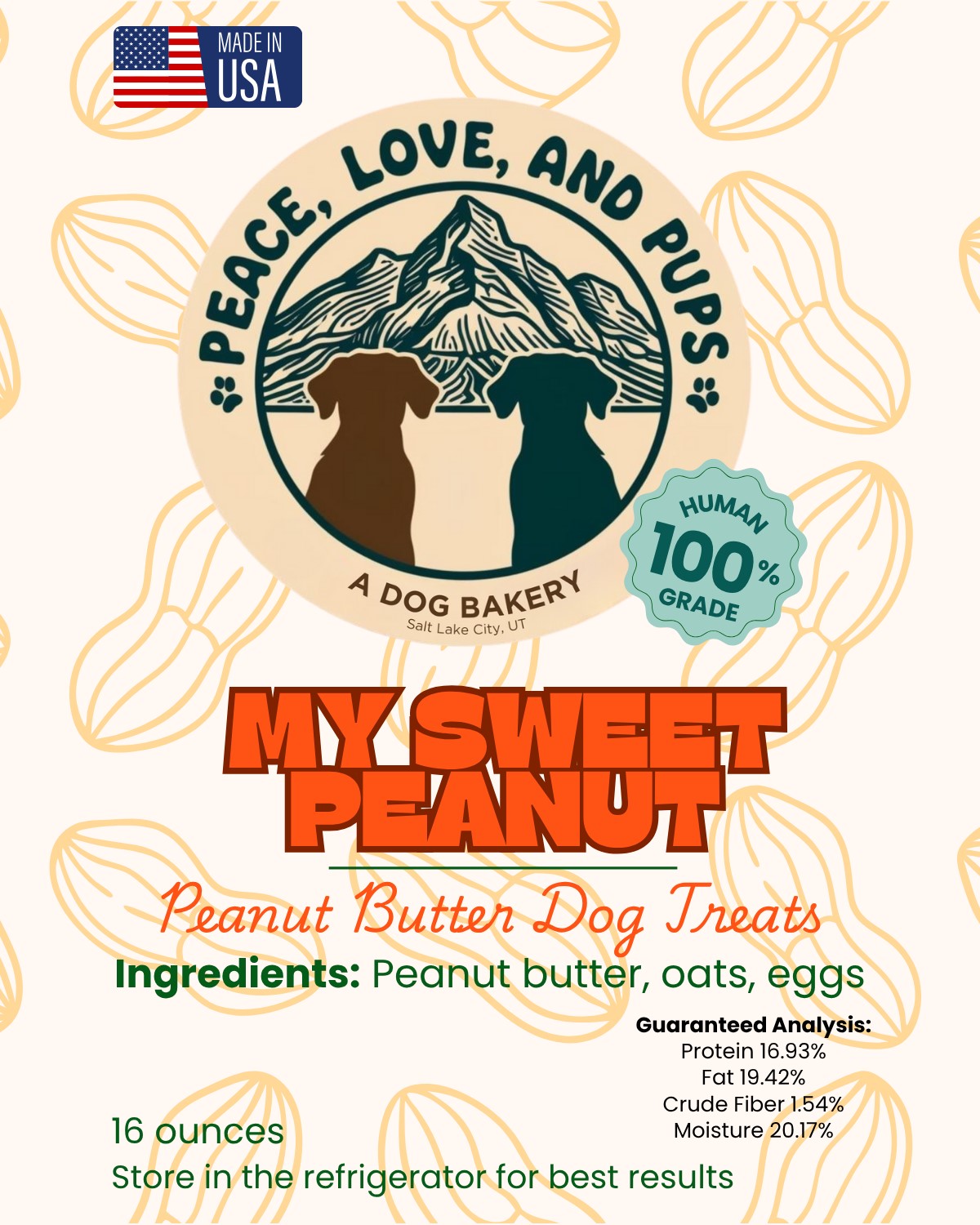 My Sweet Peanut - Peanut Butter Dog Treats