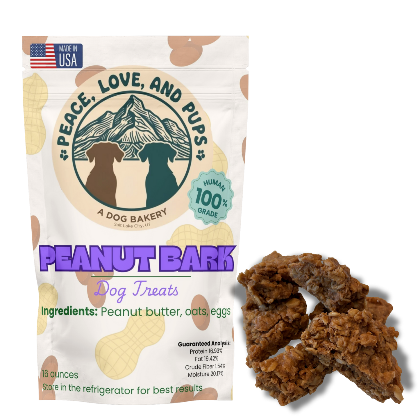Peanut Bark - Peanut Butter Dog Treats